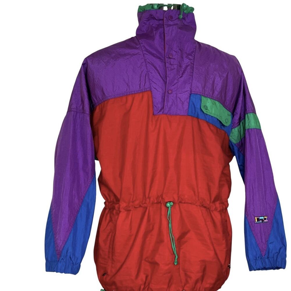 Roffe Citation Windbreaker Jacket Mens Medium Drawstring Pullover Vintage USA